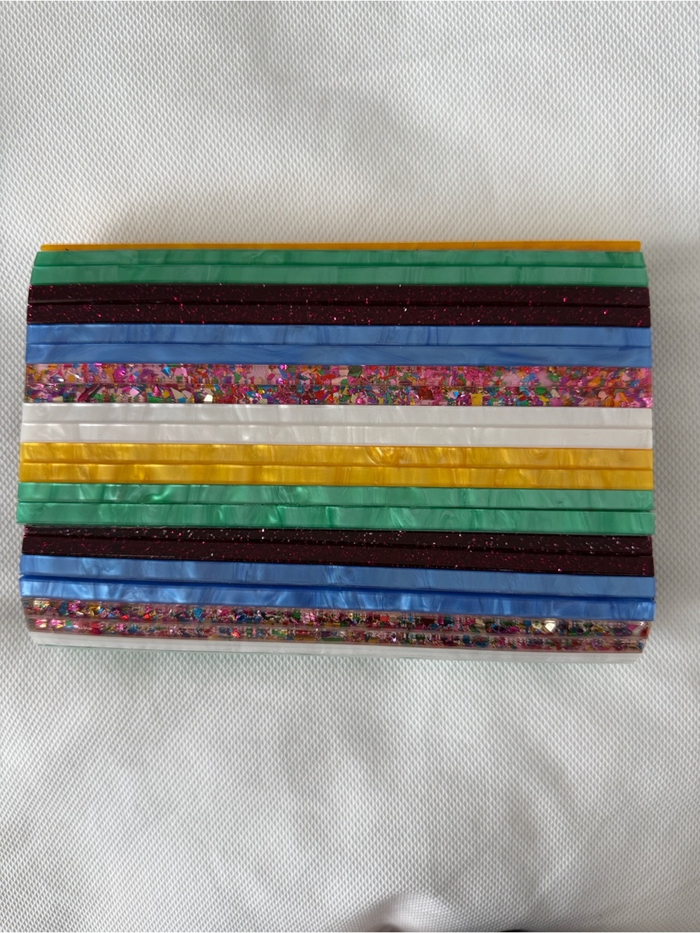 Kurt Geiger London Based Designer - Striped Resin Clutch in Multicolor